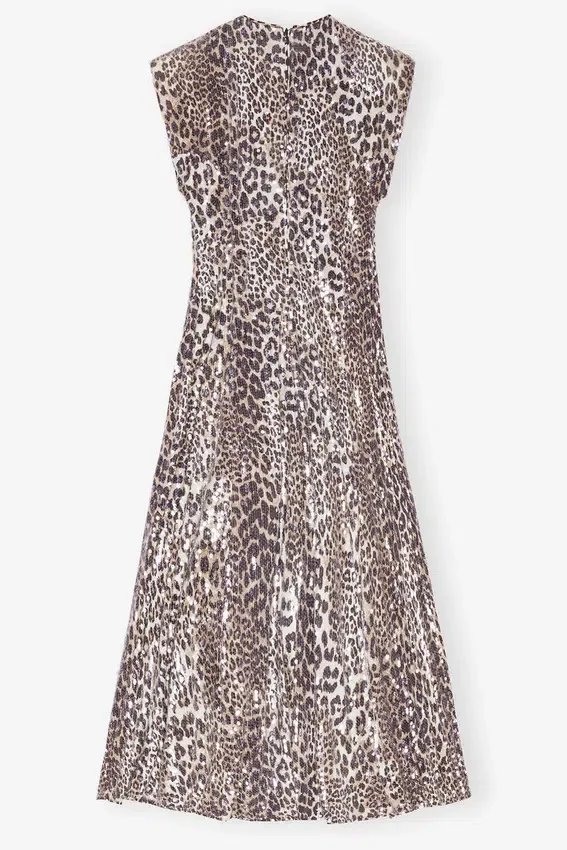 Leopard Stretch Sequins Long Dress Leopard Stretch Sequins Long Dress