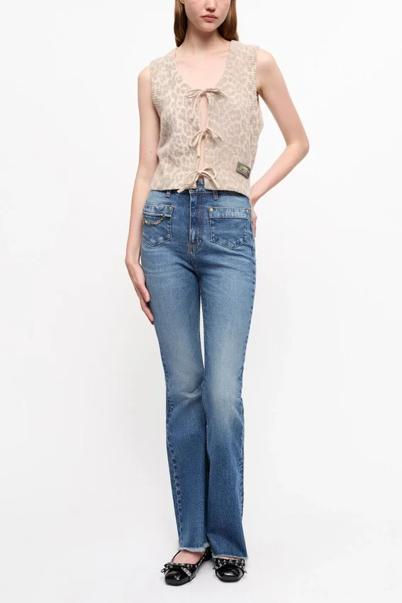 Leopard Tie String Vest Leopard Tie String Vest