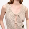 Leopard Tie String Vest Leopard Tie String Vest