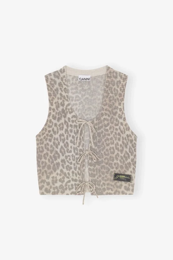 Leopard Tie String Vest Leopard Tie String Vest