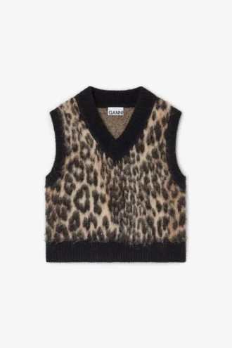 Leopard V-neck Vest