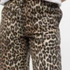 Leopard Washed Cotton Canvas Drawstring Pants Leopard Washed Cotton Canvas Drawstring Pants