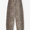 Leopard Washed Cotton Canvas Drawstring Pants Leopard Washed Cotton Canvas Drawstring Pants