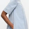 Light Blue A-line Mini Denim Dress