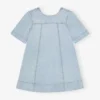 Light Blue A-line Mini Denim Dress