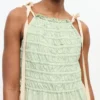 Light Green Smocked Tiered Dress