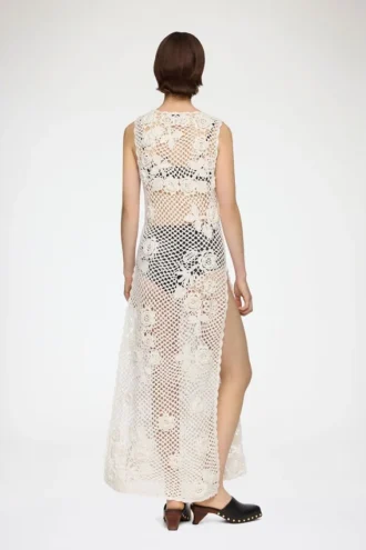 Long Dress in Cotton Crochet