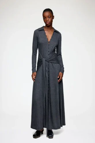 Long Dress in Grey Jersey