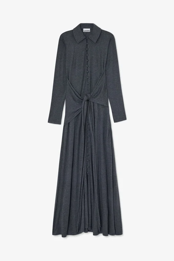 Long Dress in Grey Jersey Long Dress in Grey Jersey