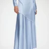 Long Skirt in Blue Satin