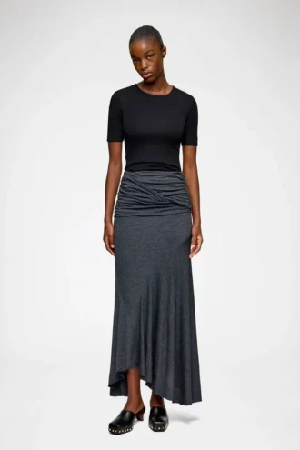 Long Skirt in Grey Jersey