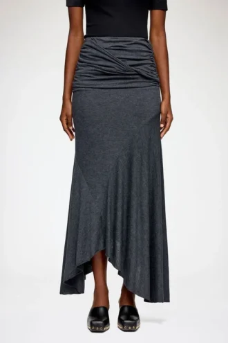 Long Skirt in Grey Jersey