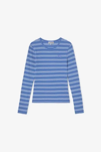 Long-sleeve Top with Stripes