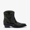 Low Shaft Embroidered Western Boots