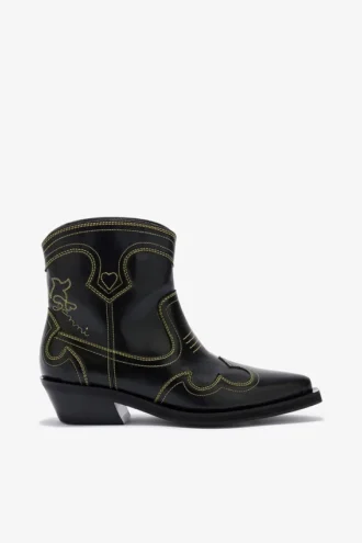 Low Shaft Embroidered Western Boots