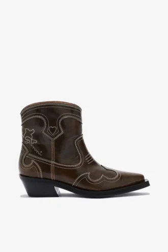 Low Shaft Embroidered Western Boots