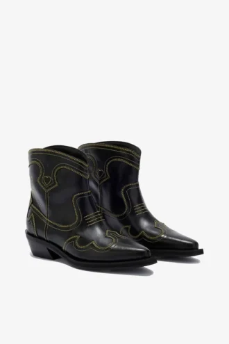 Low Shaft Embroidered Western Boots