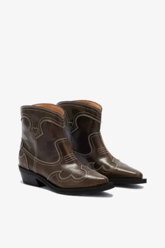 Low Shaft Embroidered Western Boots