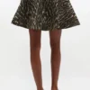 Metallic Cloque Circle Skirt