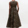 Metallic Cloque Long Dress Metallic Cloque Long Dress