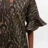 Metallic Cloque Mini Ruffle Dress Metallic Cloque Mini Ruffle Dress