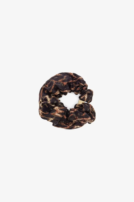 Metallic Printed Scrunchie Metallic Printed Scrunchie
