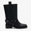 Mid Shaft Biker Boot in Black Mid Shaft Biker Boot in Black