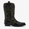 Mid Shaft Embroidered Western Boots