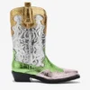 Mid Shaft Embroidered Western Boots
