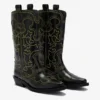 Mid Shaft Embroidered Western Boots