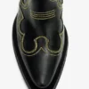 Mid Shaft Embroidered Western Boots