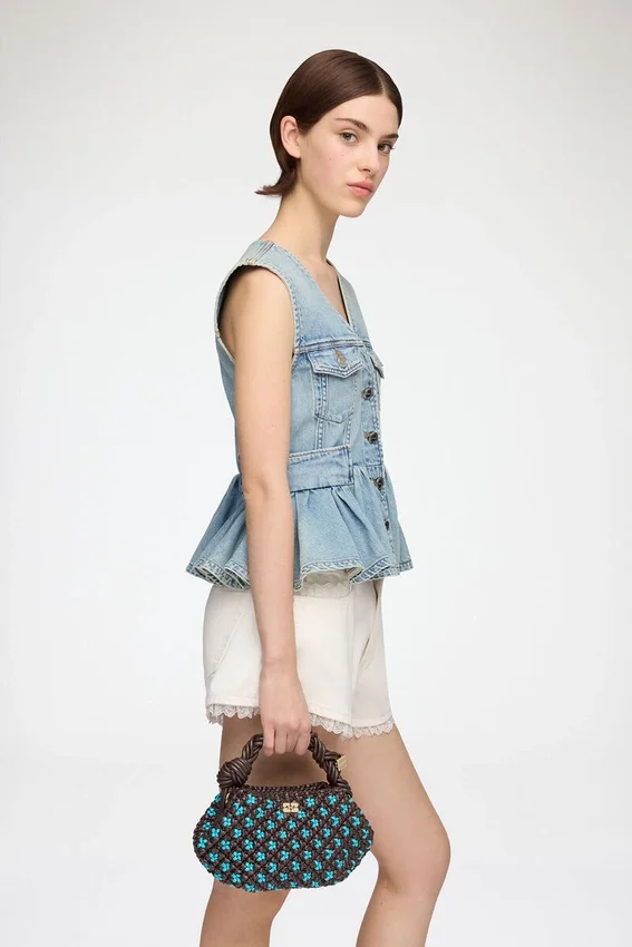 Mini Bou Bag in Braided Brown Mini Bou Bag in Braided Brown