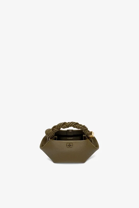 Mini Bou Bag in Green Grained Mini Bou Bag in Green Grained