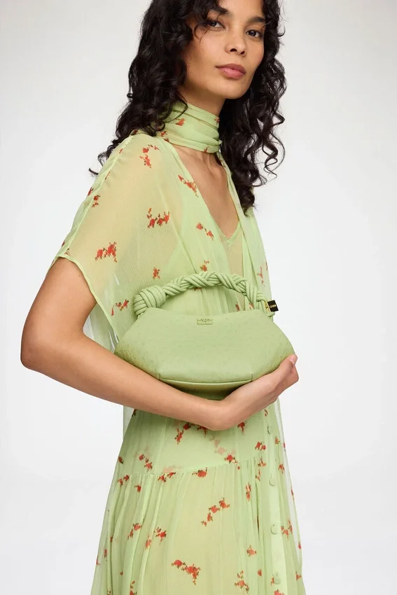 Mini Bou Bag in Green Ostrich Mini Bou Bag in Green Ostrich