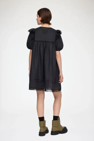 Mini Dress in Black Linen
