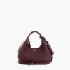 Mini Hobo Bag in Burgundy