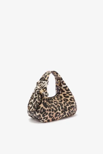 Mini Hobo Bag in Grained Leopard Mini Hobo Bag in Grained Leopard