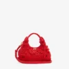 Mini Hobo Bag in Red Crochet Mini Hobo Bag in Red Crochet
