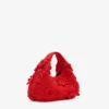 Mini Hobo Bag in Red Crochet Mini Hobo Bag in Red Crochet