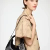 Mini Hobo Bag Studs in Black Mini Hobo Bag Studs in Black