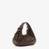 Mini Hobo Bag Studs in Brown