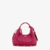 Mini Hobo Bag Studs in Red Mini Hobo Bag Studs in Red