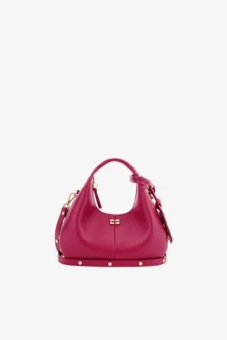 Mini Hobo Bag Studs in Red Mini Hobo Bag Studs in Red