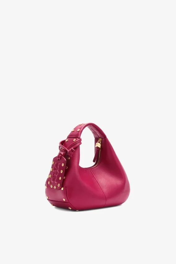 Mini Hobo Bag Studs in Red Mini Hobo Bag Studs in Red