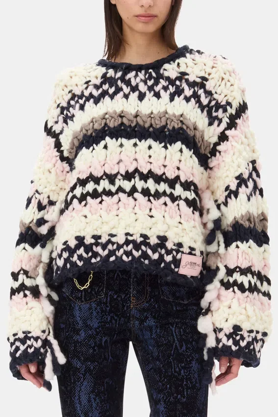 Multicolor Hand-Knit Sweater Multicolor Hand-Knit Sweater
