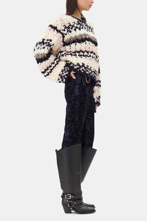 Multicolor Hand-Knit Sweater Multicolor Hand-Knit Sweater