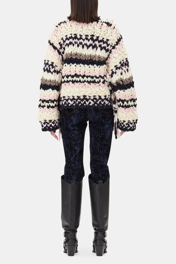 Multicolor Hand-Knit Sweater Multicolor Hand-Knit Sweater