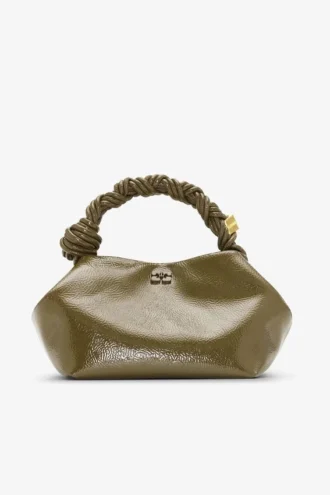 Olive Green Patent Small Bou Bag