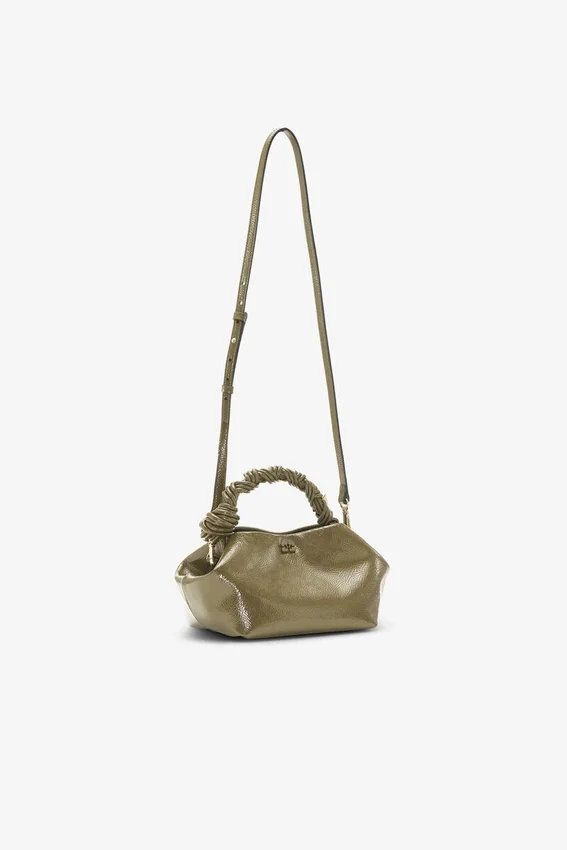 Olive Green Patent Small Bou Bag Olive Green Patent Small Bou Bag