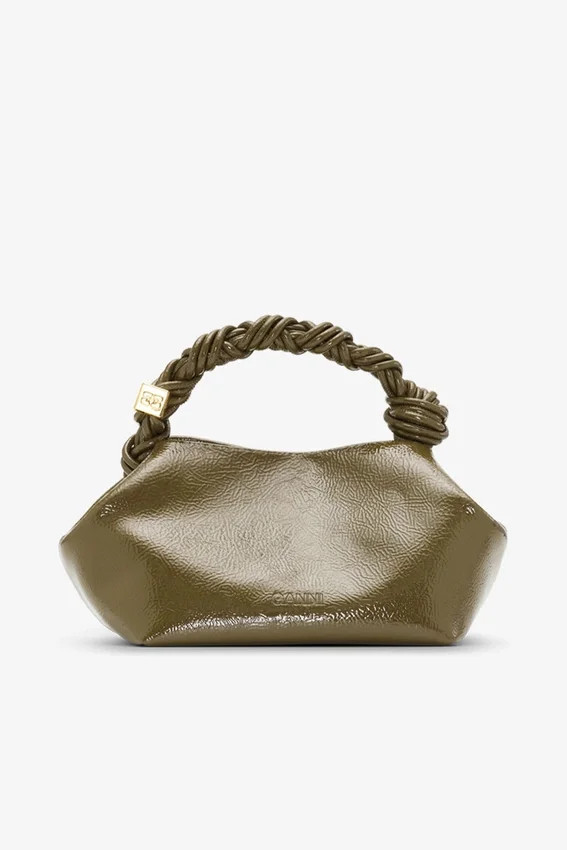 Olive Green Patent Small Bou Bag Olive Green Patent Small Bou Bag